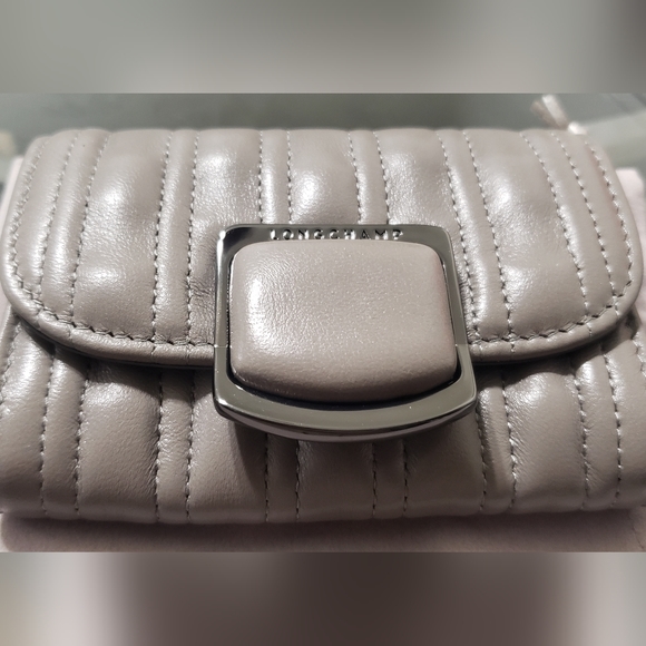Longchamp brioche gray padded wallet - Picture 3 of 7